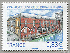 Image du timbre Palais de Justice de Douai  1714-2014