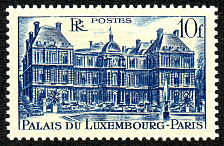 Image du timbre Le Palais du Luxembourg 10F bleu