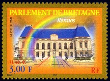 Image du timbre RennesLe Parlement de Bretagne rénové