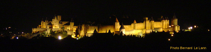 La cité de Carcassonne de nuit