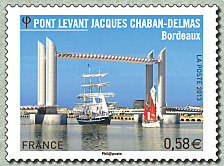 Image du timbre Pont levant Jacques Chaban-Delmas- Bordeaux