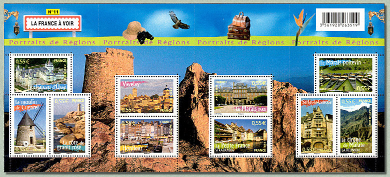 Image du timbre La France à voir