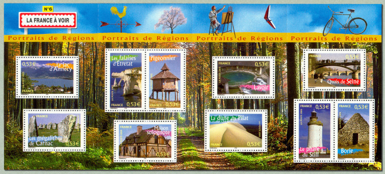 Image du timbre La France à voir