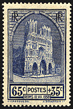 Image du timbre Reims 10.VII.1938La cathédrale de Reims