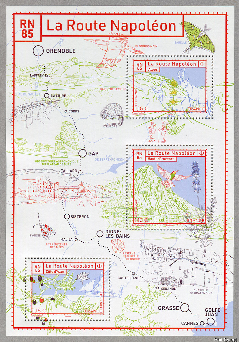 Image du timbre RN 85 La Route Napoléon
