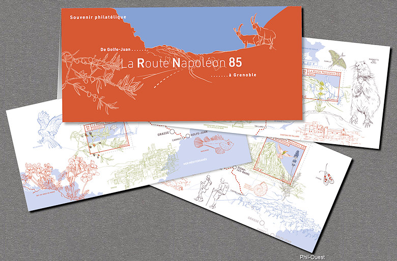 Image du timbre RN 85 La route Napoléon