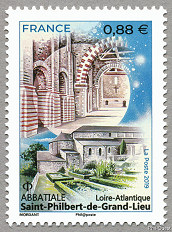 Image du timbre Abbatiale Saint-Philbert-de-Grand-Lieu - Loire-Atlantique
