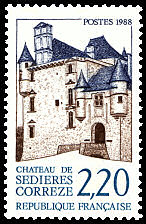 Image du timbre Château de Sédières - Corrèze