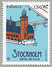 Image du timbre Stockholm - Hôtel de ville