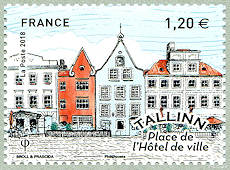 Image du timbre Tallinn - Place de l'Hôtel de ville