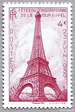 Tour Eiffel rose-carmin