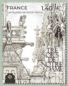 Image du timbre Les façades de Notre-Dame