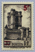 Image du timbre Vincennes - Le donjon10 F surchargé 5 F