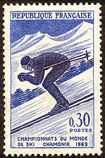 Image du timbre Championnats du monde de ski à Chamonix 1962Descente