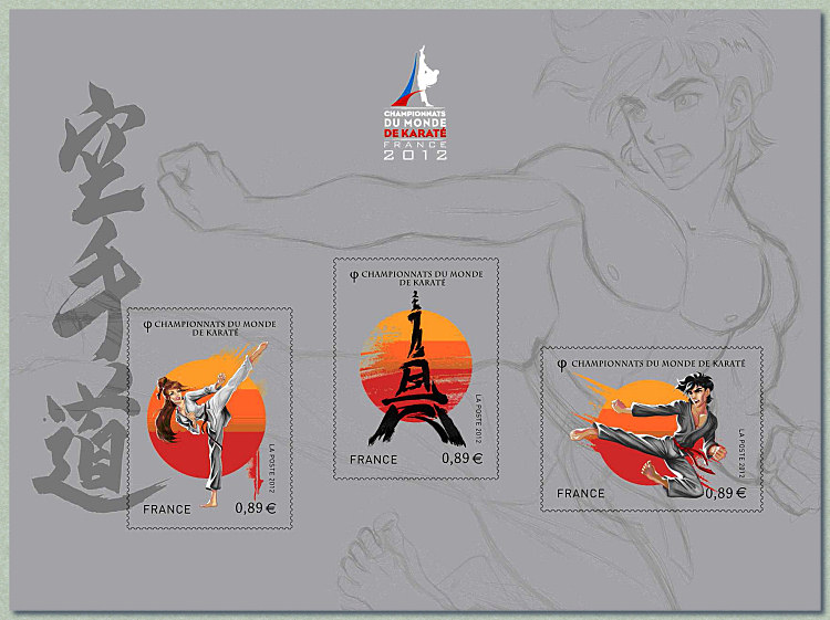 Image du timbre Championnats du Monde de Karaté - France 2012