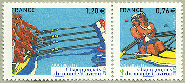 Image du timbre Aiguebelette -Championnats du monde d'aviron 2015