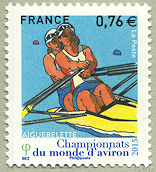 Image du timbre Aiguebelette -Championnats du monde d'aviron 2015 - Épreuves dames