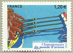 Image du timbre Aiguebelette -Championnats du monde d'aviron 2015 - Épreuves messieurs