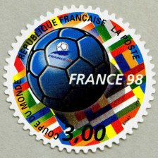 Image du timbre Coupe du Monde de Football 1998 autoadhésif