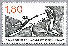 Image du timbre Championnats du Monde d'escrime