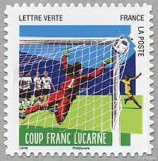 Image du timbre Coup franc lucarne