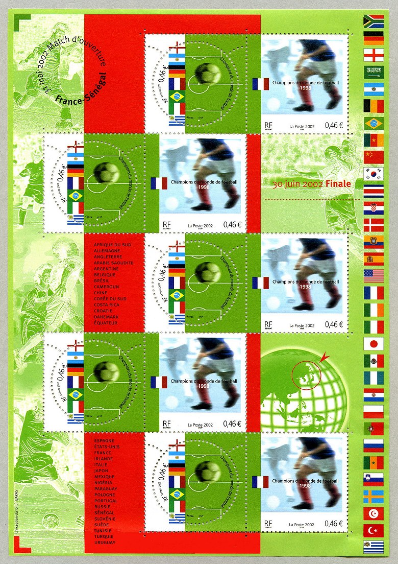 Image du timbre Bloc-feuillet du championnat du Monde de Football