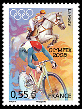 Image du timbre Cyclisme et équitation