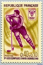 Image du timbre Jeux Olympiques d´hiver de GrenobleHockey sur glace