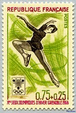 Image du timbre Jeux Olympiques d´hiver de GrenoblePatinage artistique