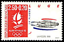 Image du timbre Luge - La Plagne