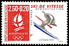 Image du timbre Ski de vitesse -démonstration - Les Arcs