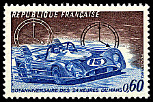 Image du timbre 50ème anniversaire des 24 heures du Mans