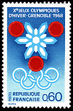 Image du timbre Préludes aux Jeux Olympiques d´hiver de Grenoble