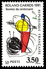 Image du timbre Roland Garros 1991-Tournoi du centenaire