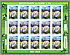 Feuillet de  15 timbres du Centenaire du Rugby à XV