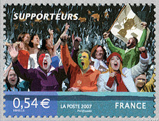 Image du timbre Les supporters
