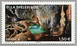 Image du timbre La spéléologie