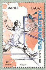 Image du timbre Badminton
