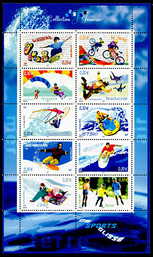 Image du timbre Le sports de glisse