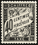 Image du timbre Chiffre-taxe type banderole 40c noir