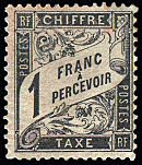 Image du timbre Chiffre-Taxe banderole 1F noir