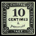 Image du timbre Chiffre taxe 10 centimes à percevoir lithographié