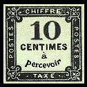 Image du timbre Chiffre taxe 10 centimes à percevoir typographié