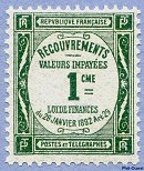 Image du timbre Recouvrements - Valeurs impayéesr 1c olive