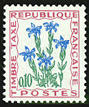 Image du timbre Timbre-taxe - Fleurs des champsGentiane 0,10 F