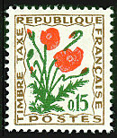 Image du timbre Timbre-taxe - Fleurs des champsCoquelicot 0,15 F