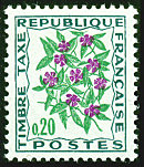 Image du timbre Timbre-taxe - Fleurs des champsPervenche 0,20 F