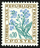 Image du timbre Timbre-taxe - Fleurs des champsMyosotis 0,30 F